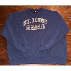 Vintage NFL Team Apparel Navy Blue St. Louis Rams Crewneck Sweatshirt No Size